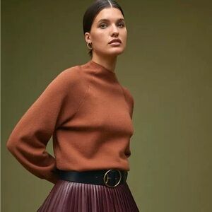 Anthropologie | brown mock turtle neck long sleeve Sweater